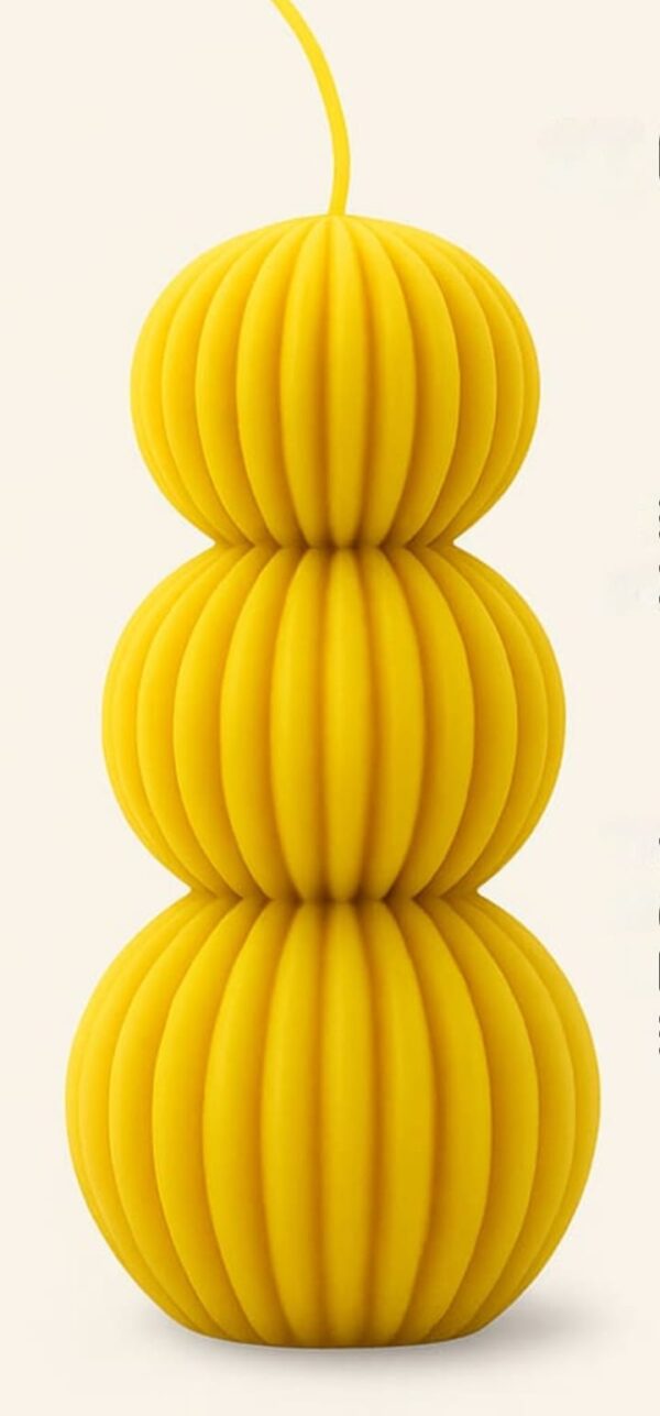 100% Pure Beeswax Candle - Stacked Balls